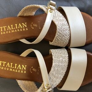 Italian Shoemakers Beige Sandals  Size 6.5